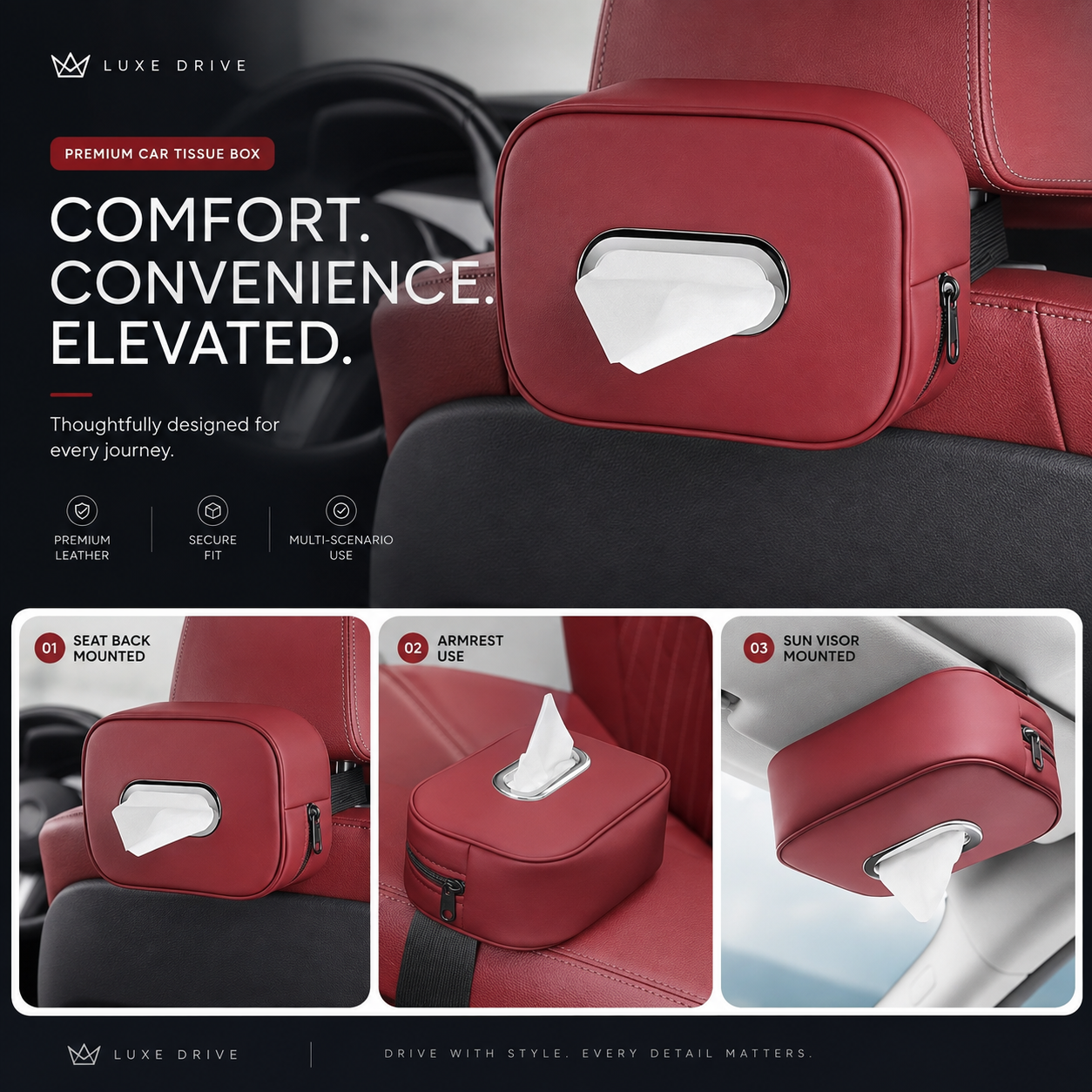 Luxury Car Tissue Holder